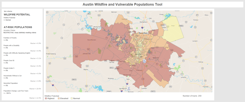 Austin Wildfire and Vulnerable Populations Tool - Community Planning ...